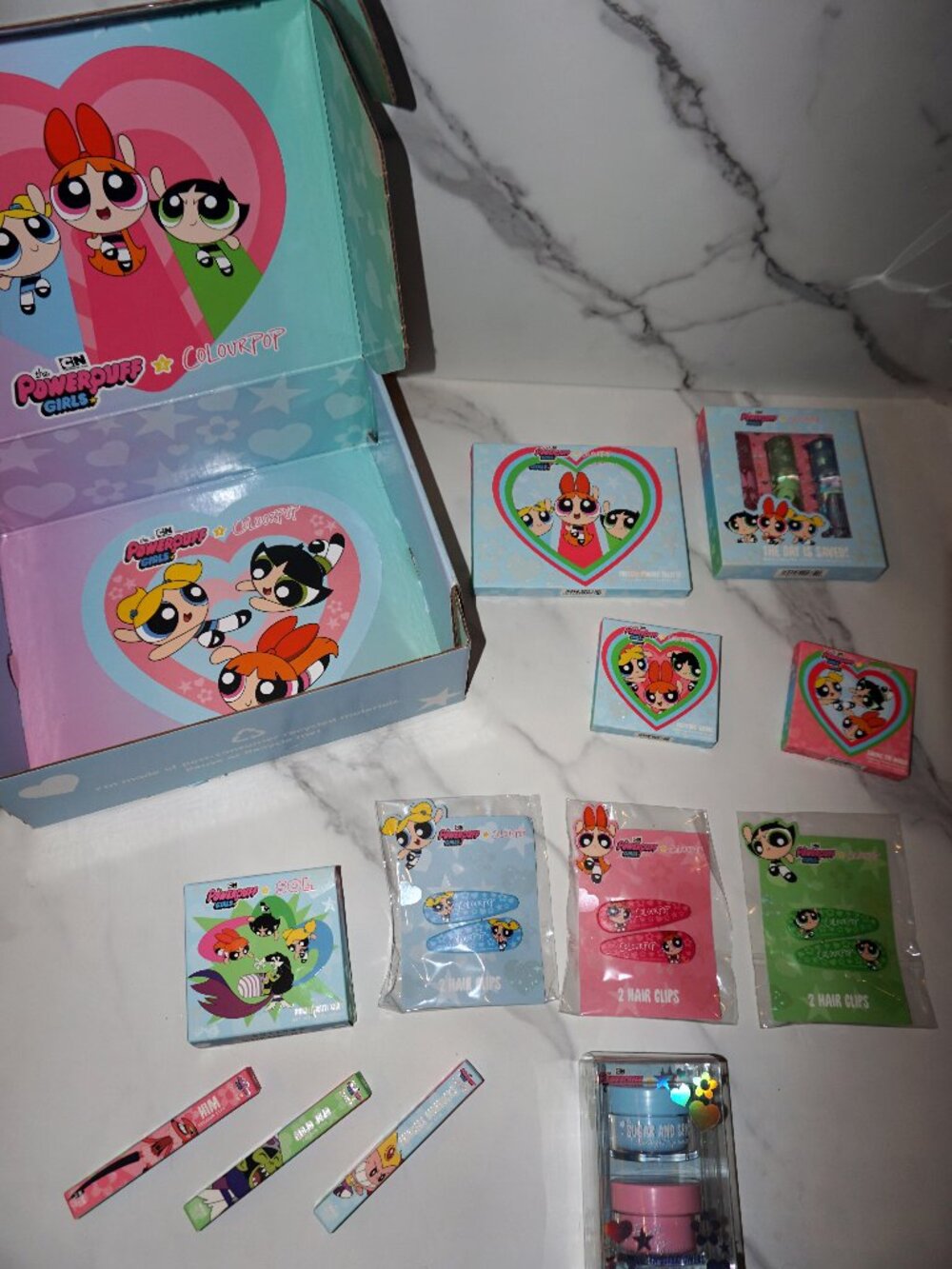 ColourPop x Powerpuff Girls COMPLETE Collection Makeup Set NEW Limited Edition